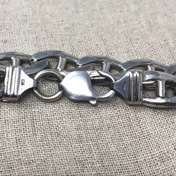 Vintage Sterling Mariner Heavy Chain Bracelet 45g - Picture 3 of 8